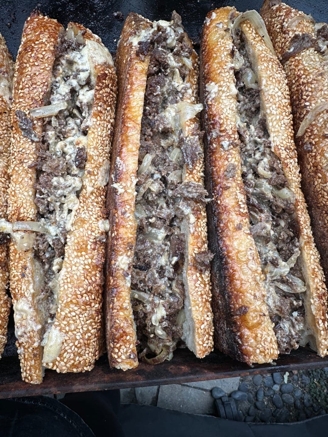 Loaded Philly-style cheesesteaks from Hayden's